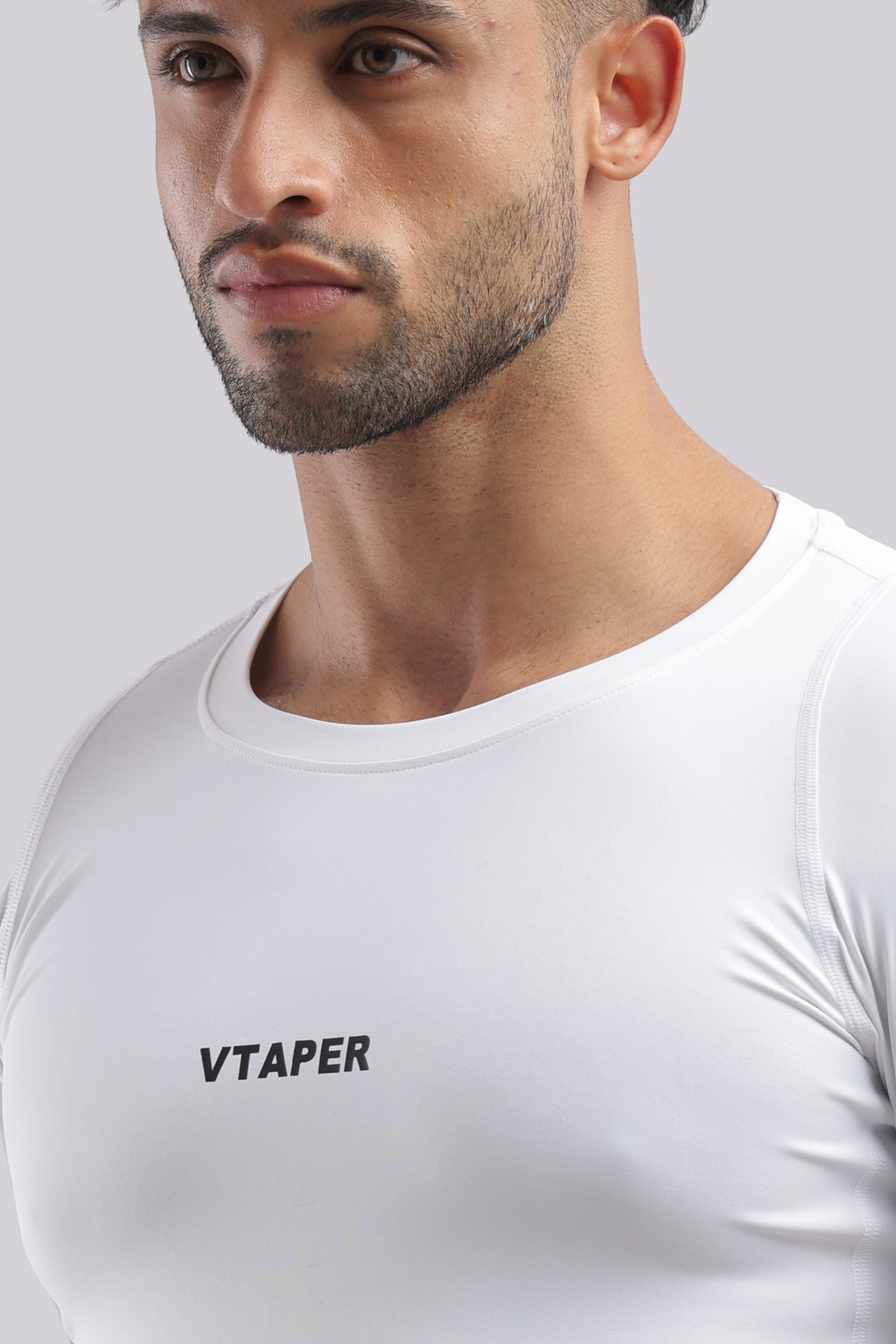 Compression Half Tshirt White