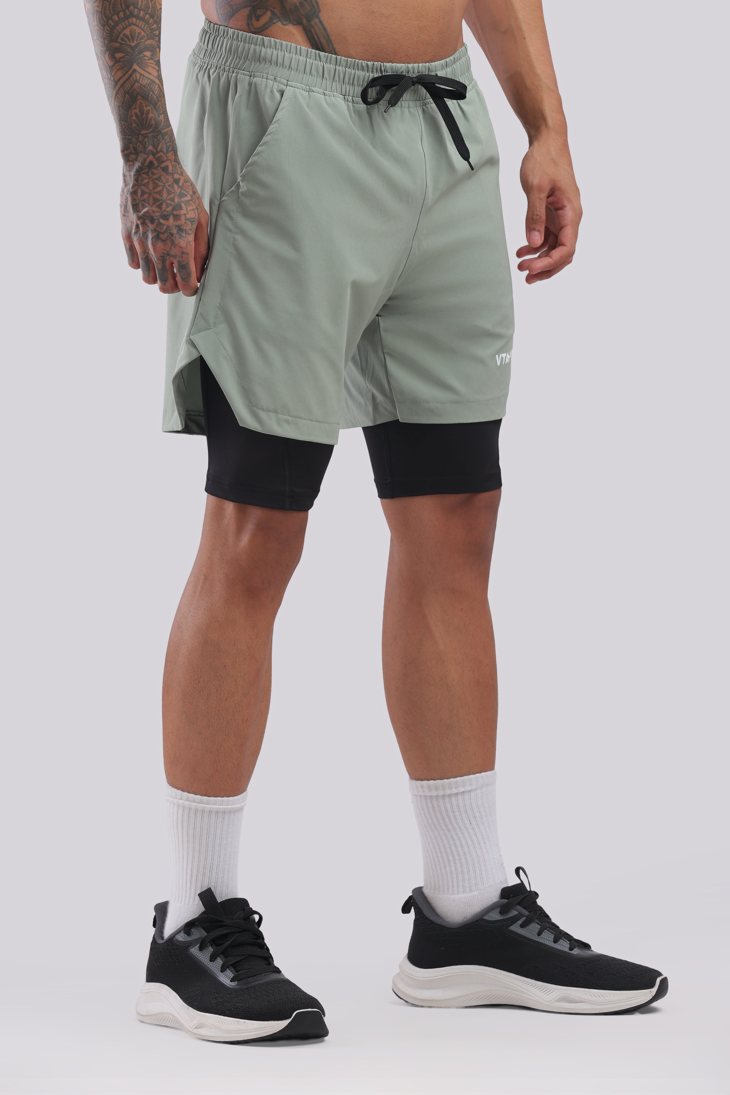 VTAPER Running Elite 2 in 1 5" Shorts seagreen