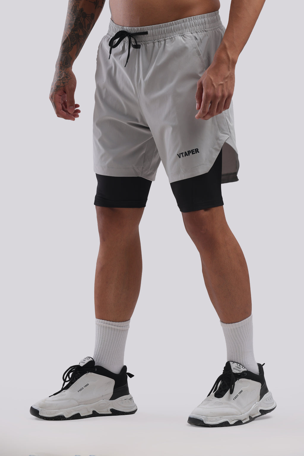 VTAPER Running Elite 2 in 1 5" Shorts (grey)