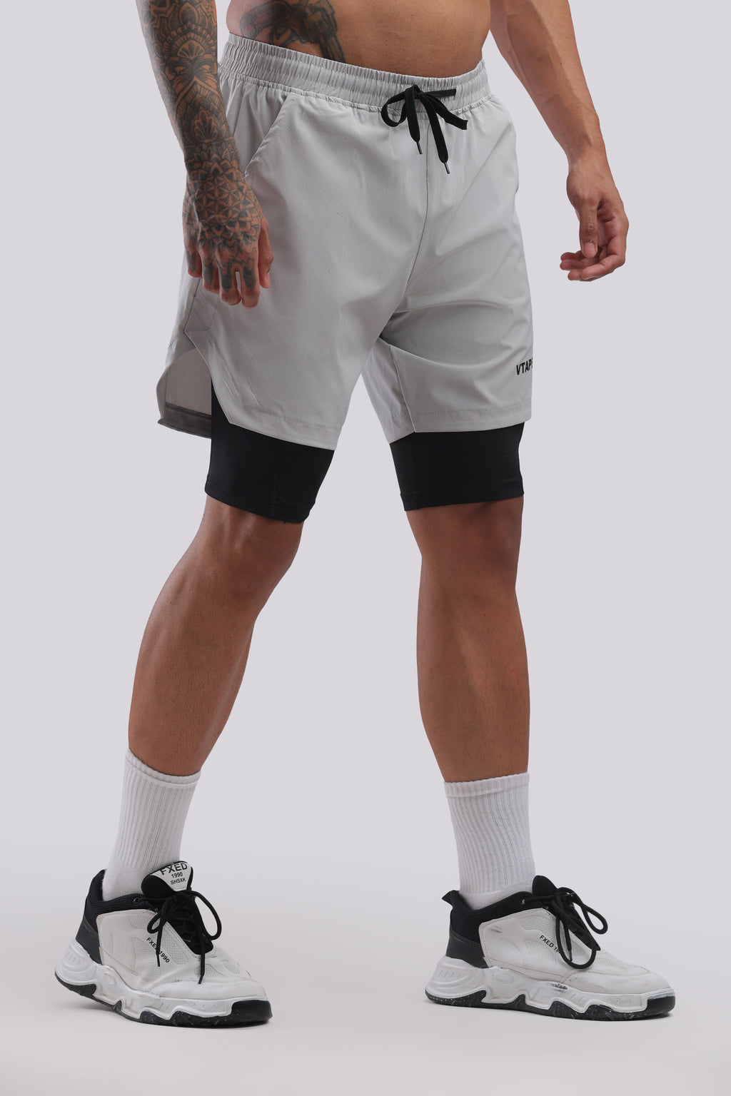 VTAPER Running Elite 2 in 1 5" Shorts (grey)